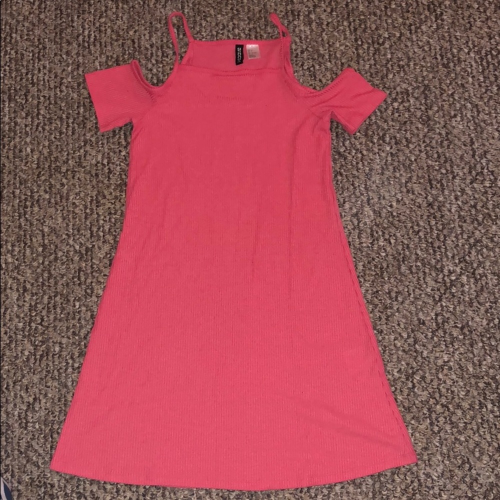 Pink Cold Shoulder Dress